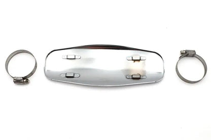 V-Twin Replica 9 Inch Chrome Spoon Style Heat Shield for Exhaust Pipes by V-Twin