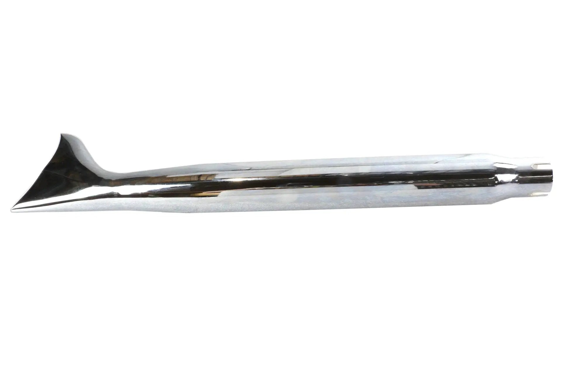 Wyatt Gatling Chrome Tapered Fishtail Muffler 27 Inch with Baffles by Wyatt Gatling
