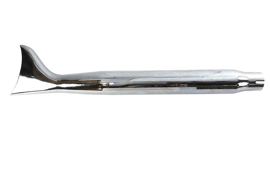 Wyatt Gatling Chrome Tapered Fishtail Muffler 27 Inch with Baffles by Wyatt Gatling