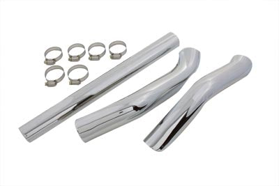 Paughco 435HF C4R C4F 2 Into 1 Chrome Heat Shield Set for Harley Davidson FLT Models