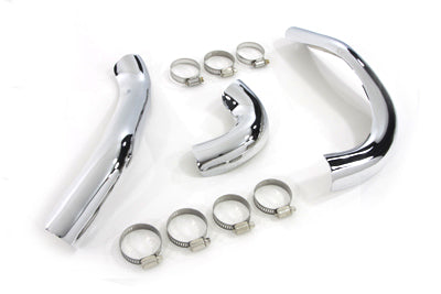 Paughco Dual Exhaust Pipe Heat Shield Set for Harley Davidson FLT (1980-1983)