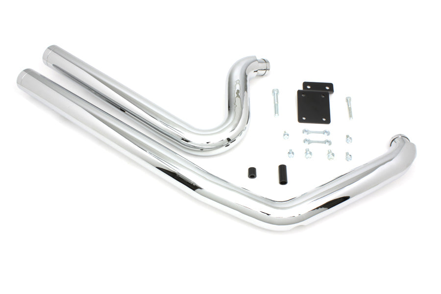 Wyatt Gatling Maxx Shot Exhaust Drag Pipe Set for Harley FXST and FLST Models