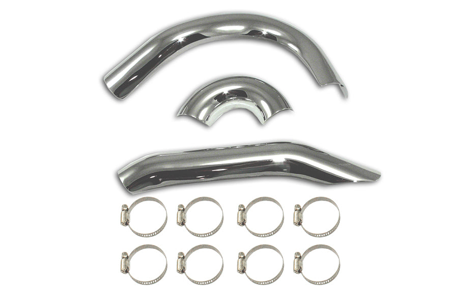 Paughco Dual Exhaust Pipe Heat Shield Set for Harley Davidson FLT (1985-1994)