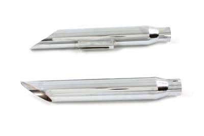 Wyatt Gatling 16-1/2 Inch Baloney Slice Slip-On Muffler Chrome - Part #08-0212