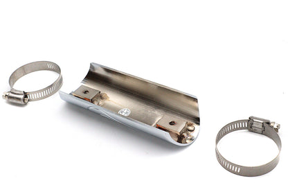 V-Twin Chrome 6-Inch Flame Style Universal Heat Shield Set, Part #14-0580-6