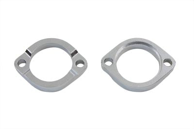 Wyatt Gatling Exhaust Header Flange Clamp Set for Harley Davidson FLST (1984-1993)