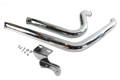 Wyatt Gatling Exhaust Drag Pipe Set Side Sweep for Harley Davidson FXD (1995-2004)
