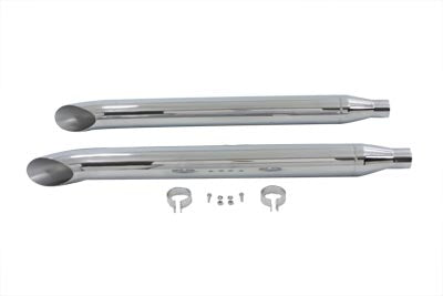 V-Twin Turn Out Muffler Set - Non-Highway Exhaust System for Custom Motorcycles