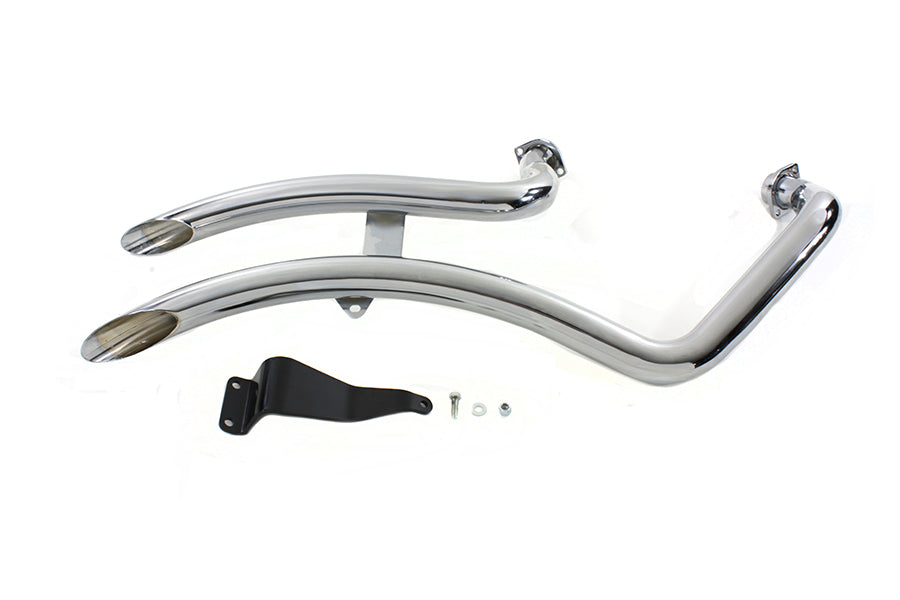 Wyatt Gatling XL Exhaust Drag Pipe Set Chrome for Harley Davidson XL (1986-1995)