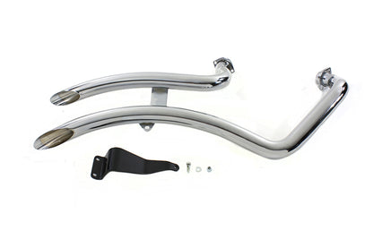Wyatt Gatling XL Exhaust Drag Pipe Set Chrome for Harley Davidson XL (1986-1995)