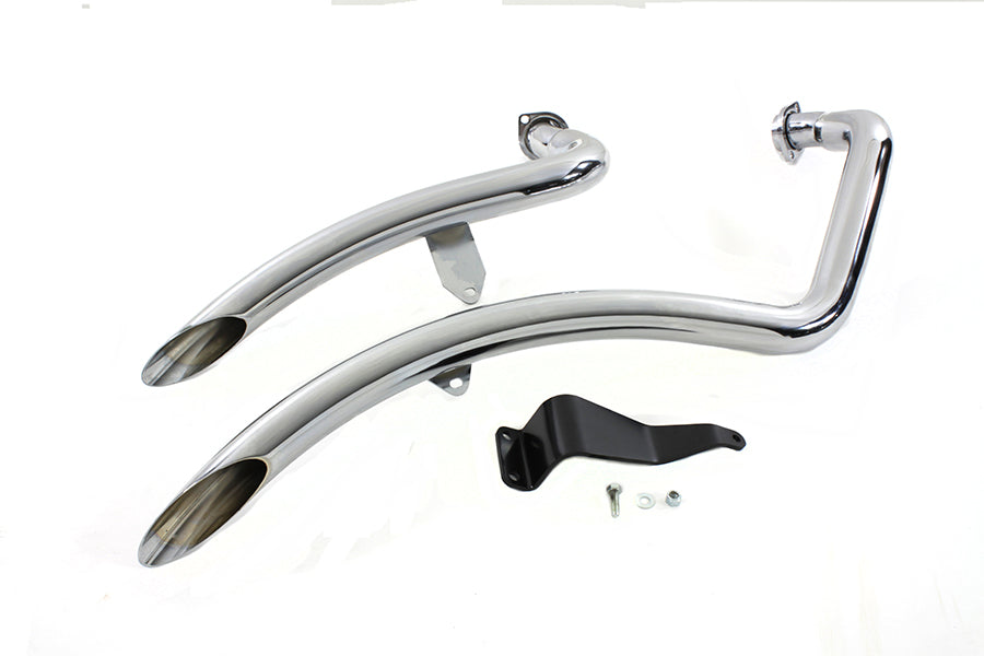 Wyatt Gatling XL Exhaust Drag Pipe Set Chrome for Harley Davidson XL (1986-1995)