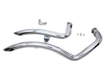Wyatt Gatling Exhaust Drag Pipe Set Curvado for Harley Davidson XL (2004-2013)
