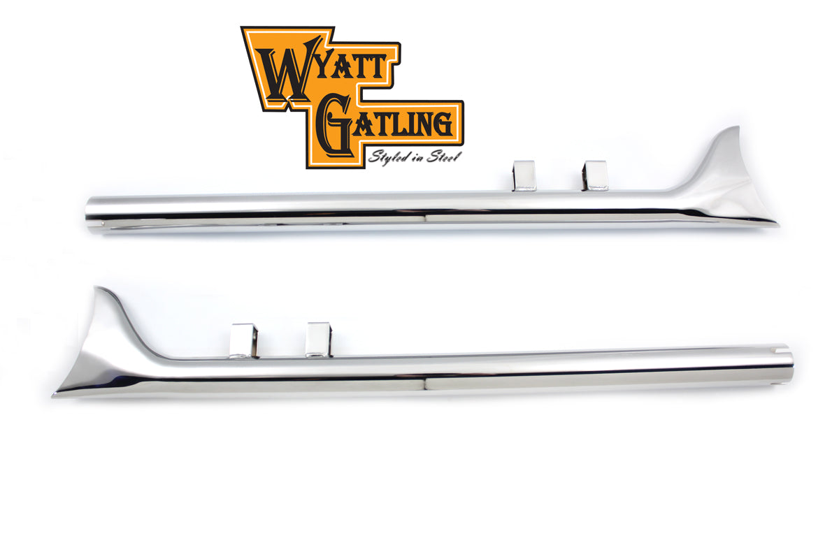 Wyatt Gatling 33 inch Straight Fishtail Exhaust Set for Harley Davidson FLT