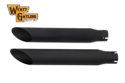 Wyatt Gatling Black Slash Slip-On Muffler Set – 16-9/16 Inch Performance Exhaust with Chrome Accessory Items