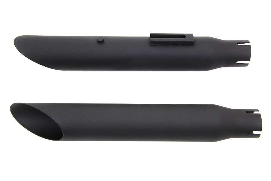 Wyatt Gatling Black Slash Slip-On Muffler Set – 16-9/16 Inch Performance Exhaust with Chrome Accessory Items