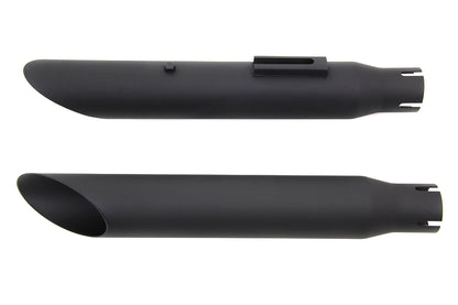 Wyatt Gatling Black Slash Slip-On Muffler Set – 16-9/16 Inch Performance Exhaust with Chrome Accessory Items