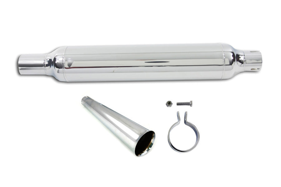 V-Twin Chrome Muffler with Megaphone Tip for Harley Davidson FL Models