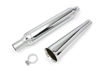 V-Twin Chrome Muffler with Megaphone Tip for Harley Davidson FL Models