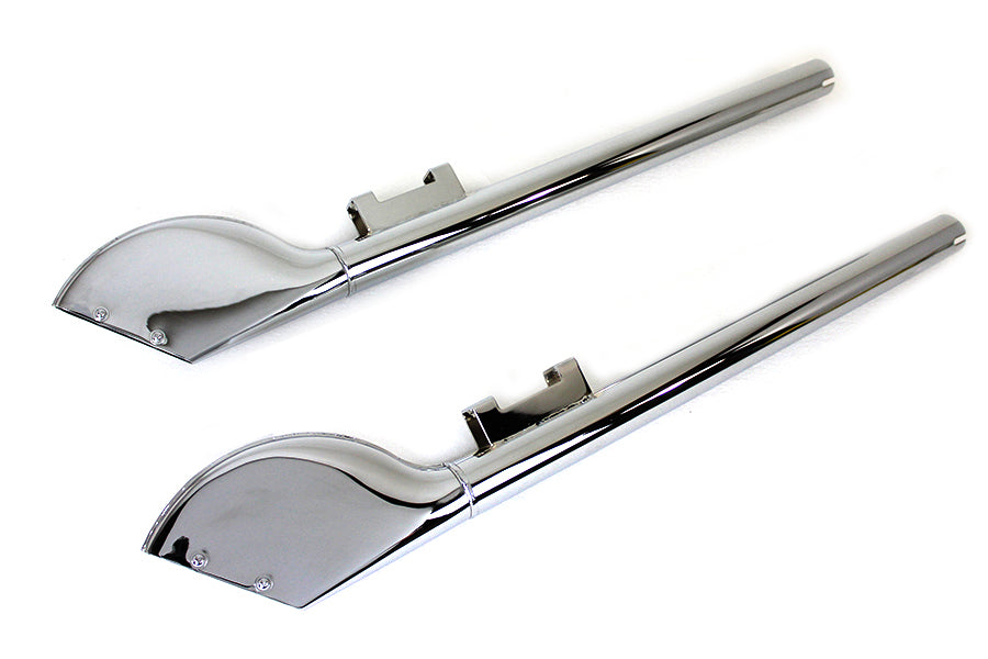 Wyatt Gatling Batique Style Exhaust Tube Set Chrome for Harley Davidson FLT 1995-2004
