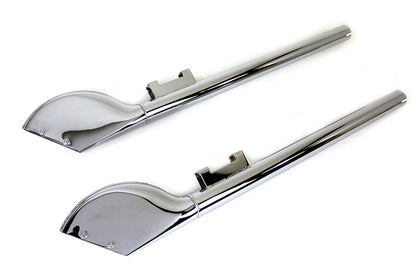 Wyatt Gatling Batique Style Exhaust Tube Set Chrome for Harley Davidson FLT 1995-2004
