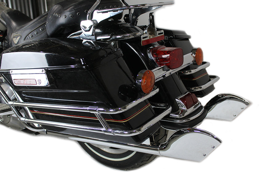Wyatt Gatling Batique Style Exhaust Tube Set Chrome for Harley Davidson FLT 1995-2004