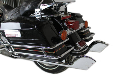 Wyatt Gatling Batique Style Exhaust Tube Set Chrome for Harley Davidson FLT 1995-2004