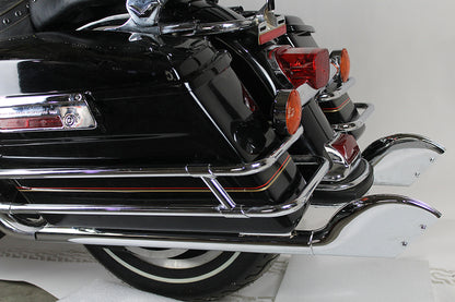 Wyatt Gatling Batique Style Exhaust Tube Set Chrome for Harley Davidson FLT 1995-2004