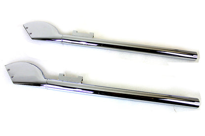 Wyatt Gatling Batique Style Exhaust Tube Set Chrome for Harley Davidson FLT 1995-2004