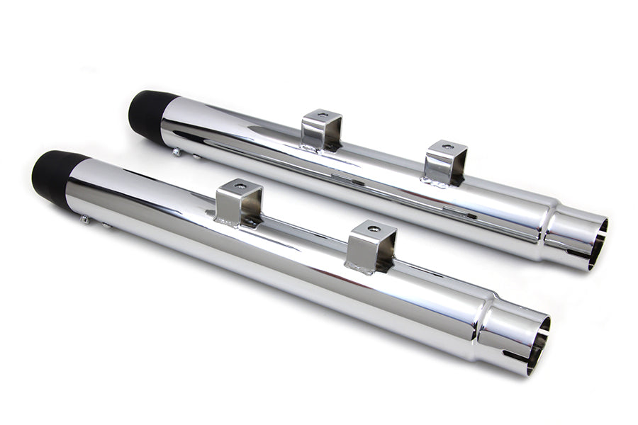 Wyatt Gatling 2-1/4 inch Diameter Chrome Straight Muffler Set for Harley Davidson XL (2014-2023)