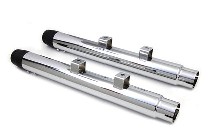 Wyatt Gatling 2-1/4 inch Diameter Chrome Straight Muffler Set for Harley Davidson XL (2014-2023)