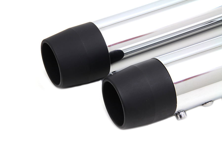 Wyatt Gatling 2-1/4 inch Diameter Chrome Straight Muffler Set for Harley Davidson XL (2014-2023)