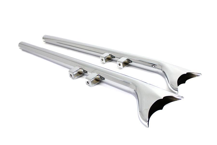 Wyatt Gatling 36 Inch Straight Fishtail Exhaust Extension Pipes for Harley Davidson FLT