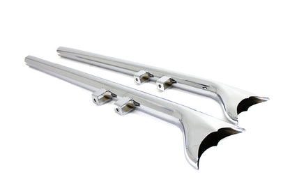 Wyatt Gatling 36 Inch Straight Fishtail Exhaust Extension Pipes for Harley Davidson FLT