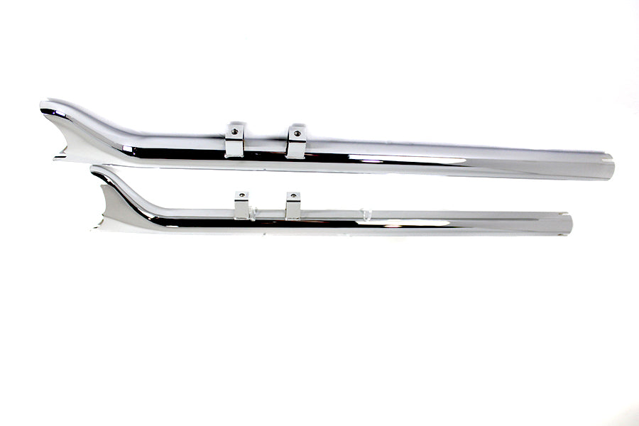 Wyatt Gatling 36 Inch Straight Fishtail Exhaust Extension Pipes for Harley Davidson FLT
