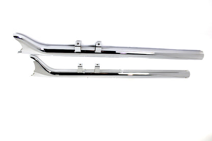 Wyatt Gatling 36 Inch Straight Fishtail Exhaust Extension Pipes for Harley Davidson FLT