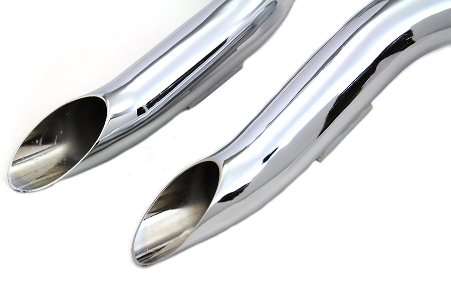 V-Twin Wyatt Gatling Down Draft Exhaust Header Set for Harley Davidson FXST 1986-1995