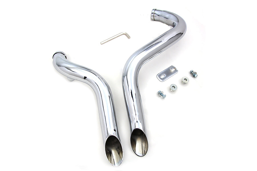 V-Twin Wyatt Gatling Down Draft Exhaust Header Set for Harley Davidson FXST 1986-1995