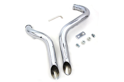 V-Twin Wyatt Gatling Down Draft Exhaust Header Set for Harley Davidson FXST 1986-1995
