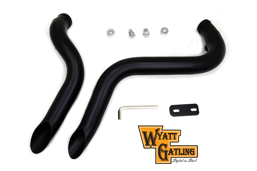 V-Twin Wyatt Gatling Down Draft Exhaust Header Set for Harley Davidson FX 1986-1995