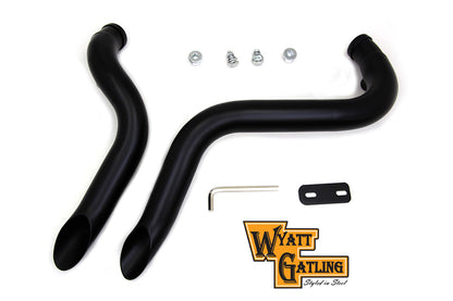 V-Twin Wyatt Gatling Down Draft Exhaust Header Set for Harley Davidson FX 1986-1995