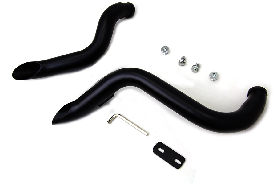 V-Twin Wyatt Gatling Down Draft Exhaust Header Set for Harley Davidson FX 1986-1995