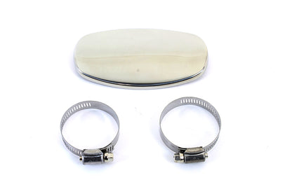 V-Twin 74926S Universal 4 Inch Boot Guard Exhaust Heat Shield with Clamps