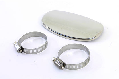 V-Twin 74926S Universal 4 Inch Boot Guard Exhaust Heat Shield with Clamps