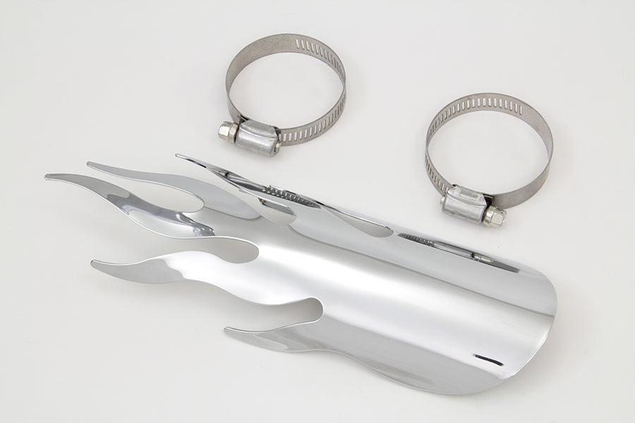 V-Twin Chrome Flame Heat Shield for Exhaust Systems - Part 63057