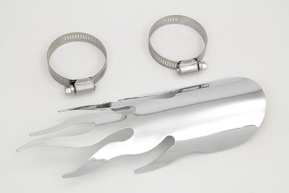 V-Twin Chrome Flame Heat Shield for Exhaust Systems - Part 63057