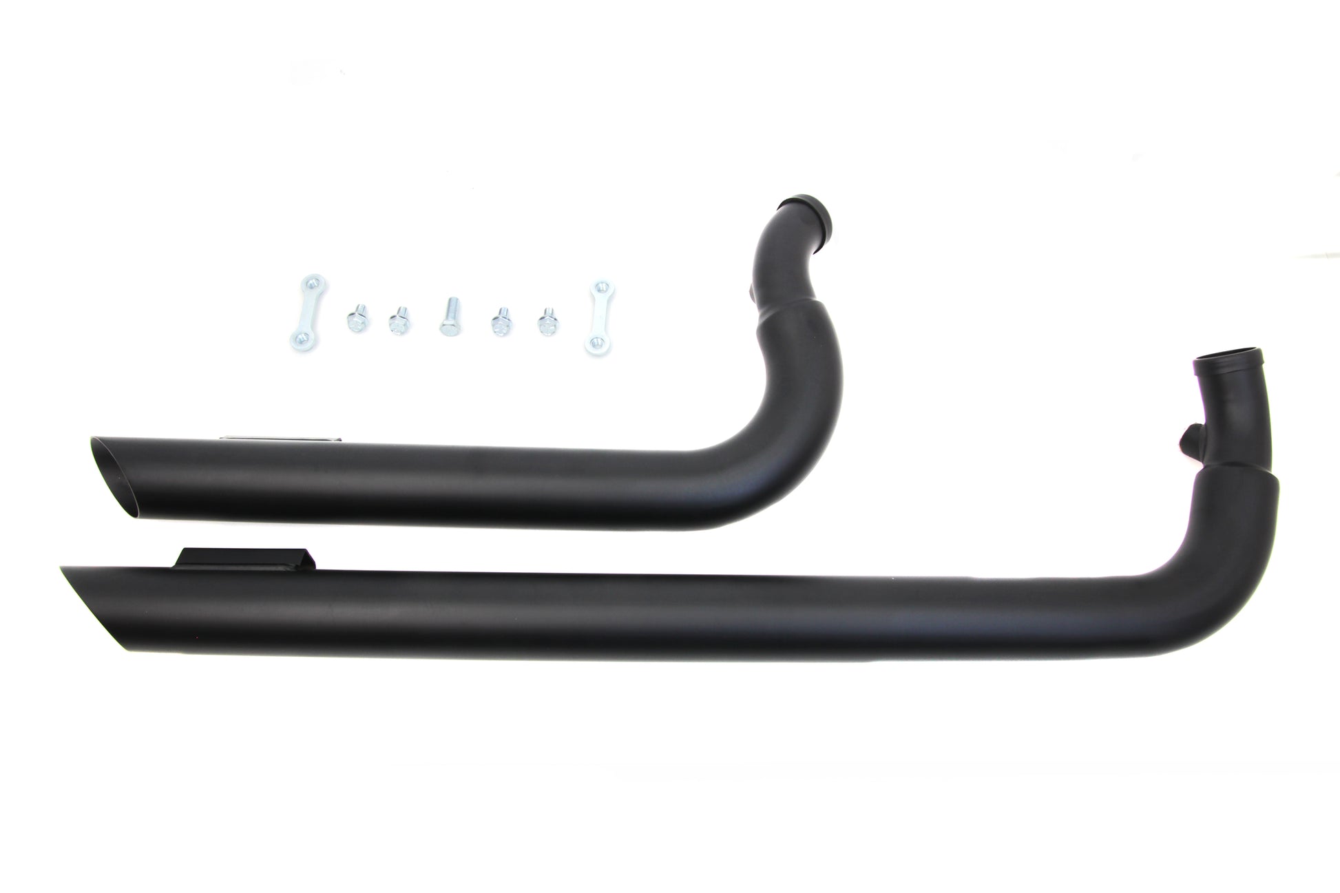 Wyatt Gatling Exhaust Drag Pipe Set Slash Cut Black for Harley Davidson XL (1986-1995)