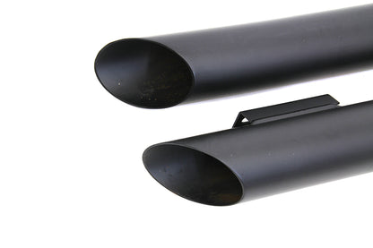 Wyatt Gatling Exhaust Drag Pipe Set Slash Cut Black for Harley Davidson XL (1986-1995)