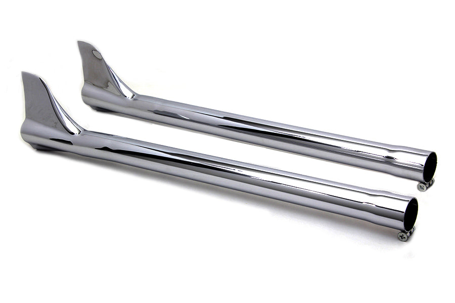 V-Twin 30 inch Straight Exhaust Pipe with Bronx Tail Set for 1-7/8 inch Pipes