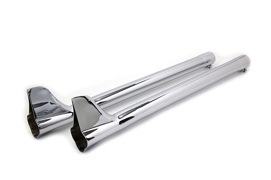 V-Twin 30 inch Straight Exhaust Pipe with Bronx Tail Set for 1-7/8 inch Pipes