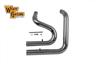 Wyatt Gatling Curvado Upsweep Header Set Chrome for Harley Davidson FXST (1984-1993)